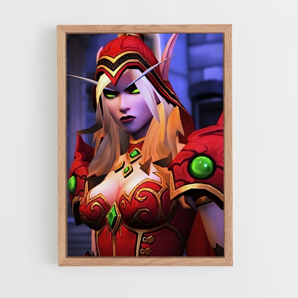 Poster L'Enchantresse Émeraude – affiche World of Warcraft (vue 4)